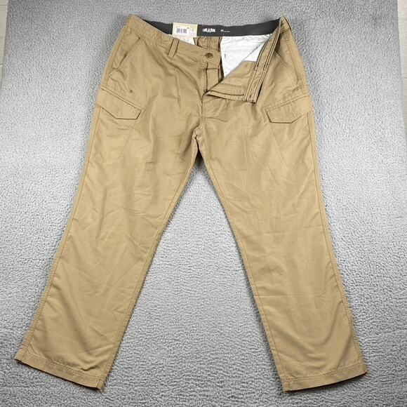 Lake Trail Cargo Pants Men's 2XL 40x30 Beige Work Rugged Outdoors Causal New - Picture 1 of 13
